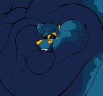 ambiguous_gender anthro big_cheeks blobby blue_body blue_fur chubby_cheeks double_chin fur huge_cheeks hyper_cheeks hypnotic_eyes male morbidly_obese morbidly_obese_anthro morbidly_obese_male multiple_chins obese obese_anthro obese_male overweight overweight_anthro overweight_male ringed_eyes solo yellow_nose boot_(artist) kwess felid leopard mammal pantherine headshot_portrait portrait male_(lore)