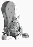 age_difference anthro box chair clothed clothing container duo eyes_closed female fur furniture gift_box hug male older_male simple_background sleeping text young young_anthro younger_female anabean disney the_great_mouse_detective basil_(disney) olivia_flaversham mammal mouse murid murine rodent digital_media_(artwork) english_text monochrome signature