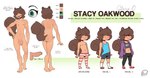 anthro average_penis blush butt chibi clothed clothing crossdressing femboy footwear green_eyes hair hair_over_eye male navel nipples nude socks solo tail text peculiart crocs stacy_(peculiart) mammal rodent sciurid tree_squirrel absurd_res colored english_text hi_res model_sheet