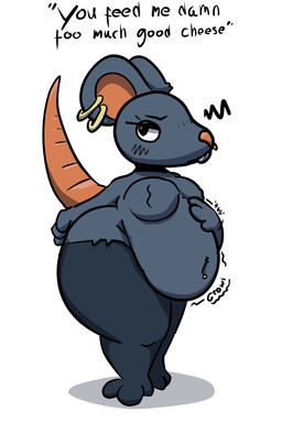 anthro big_breasts big_tail blush blush_lines breasts clothing ear_piercing facial_piercing featureless_breasts female furgonomics furry-specific_piercing grey_body huge_hips huge_thighs legwear navel navel_piercing nose_piercing obese obese_anthro obese_female overweight overweight_anthro overweight_female piercing rumbling_stomach simple_background solo standing tail talking_to_viewer text thick_thighs thigh_highs thigh_highs_only weight_gain wide_hips 6saw789 mammal murid murine rat rodent 2024 absurd_res digital_drawing_(artwork) digital_media_(artwork) english_text hi_res shaded