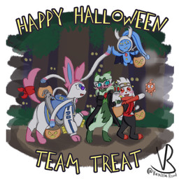 antennae_(anatomy) anthro belt belt_buckle blush bottomless bucket buckle cloak cloak_only clothed clothing coat container costume cuff_(restraint) eyes_in_darkness eyewear female feral flashlight food forest forest_background fruit gesture glasses glowing glowing_antennae glowing_eyes goggles group handcuffs happy_halloween high_five holidays jacket jacket_only male mask metal_cuffs mostly_nude nature nature_background plant pumpkin restraints scarf scarf_only simple_background sparkles sparkling_eyes tinted_glasses topwear topwear_only tree trenchcoat wearing_mask vanilla_road arc_system_works guilty_gear guilty_gear_strive halloween hollow_knight_(franchise) kamen_rider nintendo persona_(series) persona_5 pokemon pokemon_mystery_dungeon spike_chunsoft team_cherry ashley_(vanilla_road) bridget_(guilty_gear) octavia_(vanilla_road) oleander_(vanilla_road) ren_amamiya the_knight_(hollow_knight) canid canine eeveelution felid feline floragato generation_4_pokemon generation_6_pokemon generation_8_pokemon generation_9_pokemon lagomorph legendary_pokemon mammal manaphy pokemon_(species) raboot rotom sylveon 1:1 hi_res
