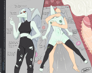 5_fingers 5_toes abdominal_bulge aggressive_fertilization ahegao anthro anthro_penetrated balls balls_deep bite_mark blood bodily_fluids breast_grab breasts claws clothing condom cum cum_in_uterus cum_in_vagina cum_inside duo feet female female_penetrated filled_condom fingers genital_fluids genitals hair hand_on_breast human_fetish human_on_anthro human_penetrating human_penetrating_anthro impregnation impregnation_request internal interspecies interspecies_impregnation licking looking_pleasured male male/female male_penetrating male_penetrating_female multiple_ova nipples ovum penetration penile penile_penetration penis penis_in_vagina scar sex sexual_barrier_device sperm_cell text toes tongue uterus vaginal vaginal_penetration vulva wings gonzalo_costa ratherdevious third-party_edit 4chan cavemanon_studios goodbye_volcano_high ko_op_(game_developer) snoot_game anon_(snoot_game) fang_(gvh) human mammal prehistoric_species pterosaur reptile scalie 2026 absurd_res colored english_text hi_res