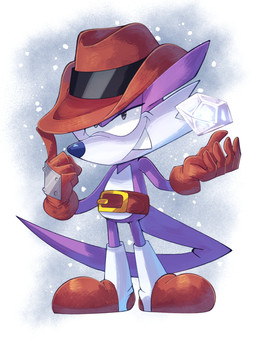 5_fingers anthro belt big_teeth blue_nose boots brown_belt brown_boots brown_clothing brown_cowboy_hat brown_footwear brown_gloves brown_handwear chaos_emerald cheek_tuft closed_smile clothing countershading cowboy_hat facial_tuft fangs fingers footwear fur gem gloves handwear hat headgear headwear long_ears long_tail male mouth_closed multicolored_boots multicolored_clothing multicolored_footwear narrowed_eyes purple_body purple_ears purple_fur purple_tail shoes smile snout solo tail teeth thick_tail tuft two_tone_boots two_tone_clothing two_tone_footwear white_body white_boots white_clothing white_countershading white_footwear white_fur plus2sf classic_sonic_(universe) sega sonic_the_hedgehog_(series) fang_the_hunter dipodid jerboa mammal rodent 3:4 hi_res