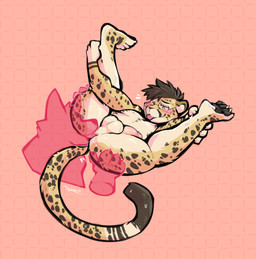 anal anthro anus black_hair blush body_blush chest_tuft dipstick_tail disembodied_hand disembodied_head duo eyewear fur genitals glasses glistening glistening_genitalia glistening_penis hair humanoid_genitalia humanoid_penis leg_tuft looking_pleasured male male_anthro male_rimmed markings nude_anthro nude_male oral pawpads penis penis_blush perineum rimming sex silhouette spots spread_legs spreading tail tail_markings tongue tongue_out tuft white_body white_fur yellow_body yellow_fur tohfu canid canine cheetah felid feline mammal hi_res