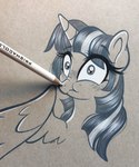 blush boop female feral hair horn pencil_(object) scrunchy_nose solo wide_eyed wings emberslament friendship_is_magic hasbro my_little_pony mythology twilight_sparkle_(mlp) equid equine mammal mythological_creature mythological_equine winged_unicorn absurd_res graphite_(artwork) hi_res portrait restricted_palette traditional_media_(artwork)