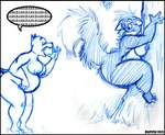 anthro areola barking belly eyes_closed female fur multicolored_body multicolored_fur nipples nude open_mouth overweight overweight_anthro overweight_female plant scared solo speech_bubble text thick_thighs tree two_tone_body two_tone_fur dutch_(artist) misty_the_mouse bloodhound_(character) whitney_(dutch) bloodhound canid canine canis domestic_cat domestic_dog felid feline felis hunting_dog mammal scent_hound 2012 artist_name english_text traditional_media_(artwork)