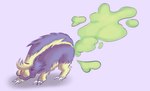 ambiguous_gender claws fart fart_cloud fart_fetish feral fur purple_body purple_fur raised_tail solo tail tan_body tan_fur toe_claws jubb nintendo pokemon generation_4_pokemon pokemon_(species) skuntank 2018 signature