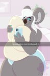 bedroom big_breasts big_butt breasts butt cellphone clothed clothing electronics female huge_breasts huge_butt obese overweight panties phone selfie slightly_chubby solo topless underwear adingo11 koala mammal marsupial vombatiform absurd_res hi_res