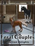 2015 animal_stall brown_body brown_eyes brown_fur canid canine canis comic cover cover_art cover_page detailed_background digital_media_(artwork) domestic_dog duo english_text equid equine feet female feral fur green_eyes hooves horse inside male mammal multicolored_body multicolored_fur paws quadruped smile stable tailshigh text toes url