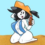 anthro bikini breasts clothing female hair hat headgear headwear one-piece_swimsuit sling_bikini solo swimwear two-piece_swimsuit white_body monamania undertale undertale_(series) temmie_(undertale) mammal tem 1:1