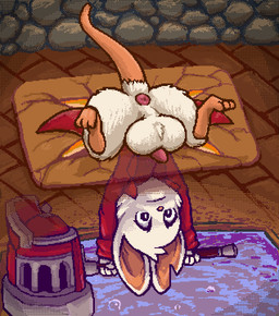 anthro anus balls big_balls big_hammer fur genitals male penis pink_anus solo stuck stuck_in_ground tapering_penis upside_down white_body white_fur gmad mina_the_hollower yacht_club_games mina_(mina_the_hollower) mammal mouse murid murine rodent aliasing binary_drawing digital_drawing_(artwork) digital_media_(artwork) dithering female_(lore)