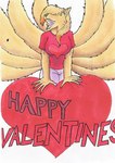 anthro female fullcolor happy heart_symbol holidays love pokemorph solo nyghtmar3 nintendo pokemon valentine's_day simone_(nyghtmar3) canid canine fox generation_1_pokemon mammal ninetales pokemon_(species) true_fox hi_res traditional_media_(artwork)