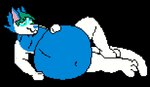 ambiguous_gender ambiguous_prey anthro belly big_belly burping hair hand_on_belly lying male male_pred navel on_side squirming vore hausedge domestic_cat felid feline felis mammal 2016 animated short_playtime