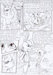 anthro bed black_and_white border bottomwear building canid canine clothing cloud comic confusion dasyuromorph dialogue duncan_(kitfox_crimson) english_text eye_patch eyewear female flashback fox furniture group hair hand_holding hand_on_leg hand_on_neck kangaroo kitfox-crimson long_hair macropod male male/female mammal marsupial monochrome outside_border pants pockets recently_extinct_species rena_(kitfox_crimson) resting romantic romantic_couple rumour_(kitfox-krimson) shirt sketch sky speech_bubble stolen_generation text thylacine topwear