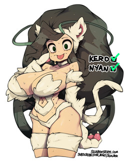 big_breasts bodily_fluids breasts cleavage clothed clothing female fur_covering_genitals fur_covering_nipples green_eyes green_hair hair huge_breasts looking_at_viewer navel pawpads paws simple_background solo standing sweat tail text thick_thighs tongue tongue_out wide_hips slugbox capcom darkstalkers my_hero_academia subscribestar asui_tsuyu felicia_(darkstalkers) amphibian amphibian_humanoid animal_humanoid cat_humanoid felid felid_humanoid feline feline_humanoid frog_humanoid humanoid hybrid mammal mammal_humanoid 2024 absurd_res digital_drawing_(artwork) digital_media_(artwork) english_text hi_res url
