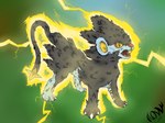 3_toes black_body black_fur blue_body blue_fur claws electricity electrogenesis feet female feral fur lightning lightning_bolt red_nose ruffled_fur solo spikes teeth_showing toes yellow_eyes nonny18675309 nintendo pokemon felid generation_4_pokemon luxray mammal pokemon_(species) 4:3 hi_res