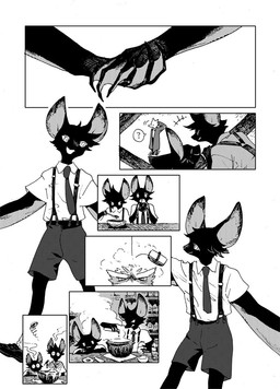 adolescent anthro bottomwear clothing collared_shirt duo hand_holding kemono magic male male/male necktie pointy_ears prank school_uniform shirt shorts slim slim_anthro slim_male student topwear uniform young young_anthro young_male nagabe the_wize_wize_beasts_of_the_wizarding_wizdoms_(mucknagabe) allhoff_(mucknagabe) carreras_(mucknagabe) bat leaf-nosed_bat mammal microbat vampire_bat yangochiropteran 2016 comic