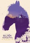 anthro building chimney hill hollywood horseshoe house movie_poster plant poster poster_template silhouette smoke solo sun sunset text title felix_tindall bojack_horseman netflix bojack_horseman_(character) equid mammal 2017 english_text