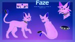 blue_eyes collar feral fur male pink_body pink_fur sassy solo spiked_collar spikes sloppygoat nintendo pokemon fan_character faze_(palmtrees) eeveelution espeon generation_2_pokemon pokemon_(species) 16:9 hi_res model_sheet widescreen