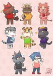 ambiguous_gender anthro chibi group h155296 animal_crossing gym_pals nintendo boss_(gym_pals) bruno_(gym_pals) manager_(gym_pals) master_(gym_pals) myosotis_(gym_pals) niku_(gym_pals) pal_(gym_pals) prince_(gym_pals) bovid bovine canid canine canis cattle domestic_cat felid feline felis lion mammal pantherine tiger wolf hi_res