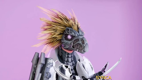 3_fingers anthro armor avian_caruncle beak clothing feather_hair feathered_crest feathers female fingers head_crest headgear helmet holding_armor holding_headgear holding_helmet holding_object pink_background pink_eyes pseudo_hair pupils sharp_teeth shell_(projectile) shotgun_shell simple_background slit_pupils solo taking_off_helmet teeth undressing yellow_body yellow_feathers synca pickle_juice_(modeler) halo_(series) microsoft xbox_game_studios syn_cah alien avian kig-yar scalie t'vaoan 16:9 2024 3d_(artwork) 3d_animation animated colored digital_media_(artwork) english_audio short_playtime sound video widescreen