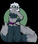 anthro areola big_tail breasts dildo eyelashes fangs female fur gloves_(marking) green_hair grey_body grey_fur grey_tail hair huge_tail leg_markings long_tail markings multicolored_body multicolored_fur nipples nude paws sex_toy slightly_chubby socks_(marking) solo strapon tail teeth two_tone_body two_tone_fur white_hair fylumi femlumi_(fylumi) domestic_ferret mammal mustelid musteline true_musteline weasel alpha_channel hi_res signature