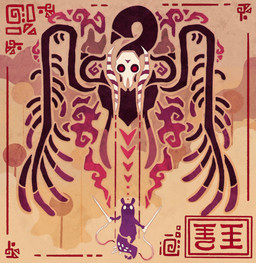 abstract_art abstract_background ambiguous_gender anthro black_body black_feathers black_sclera black_wings border duo empty_eyes feathers featureless_crotch feral front_view fur holding_melee_weapon holding_object holding_polearm holding_spear holding_weapon larger_ambiguous larger_feral looking_at_another markings melee_weapon mouthless multicolored_body multicolored_fur multicolored_tail nude polearm purple_body purple_ears purple_fur purple_tail red_eyes semi-anthro size_difference smaller_ambiguous smaller_anthro spear spots spotted_markings spotted_tail standing tail tail_markings two_tone_body two_tone_fur two_tone_tail weapon white_body white_eyes white_fur white_spots white_tail wings alleesaurus rain_world videocult spearmaster_(rain_world) avian mammal slugcat vulture_(rain_world) 2023 colored digital_media_(artwork) hi_res