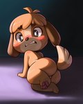 anthro balls barely_visible_balls barely_visible_genitalia big_head blush brown_hair butt chibi feet genitals hair looking_at_viewer looking_back looking_back_at_viewer lying male nude on_side pawpads solo young ajin animal_crossing nintendo digby_(animal_crossing) canid canine canis domestic_dog mammal shih_tzu toy_dog 4:5 hi_res adult_(lore)