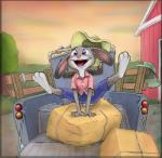 2016 404bot anthro clothed clothing disney farm female hat headgear headwear judy_hopps lagomorph leporid light_truck mammal pickup_truck rabbit solo truck_(vehicle) vehicle zootopia