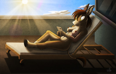 5_fingers anthro areola arm_tuft bent_leg big_breasts blue_sky breasts brown_ear_tips brown_hair brown_tail_tuft brown_tuft casual_nudity cellphone chair closed_smile cloud countershade_breasts countershade_face countershade_fur countershade_legs countershade_neck countershade_torso countershading day detailed_background dipstick_ears ear_markings elbow_tuft electronics eye_through_hair feet female female_anthro fingers fur fur_tuft furniture gloves_(marking) green_eyes grey_hooves hair hair_between_eyes holding_cellphone holding_object holding_phone hooves humanoid_hands leg_markings leg_tuft lens_flare light light_beam logo looking_at_cellphone looking_at_object looking_at_phone markings monotone_hair mouth_closed multicolored_body multicolored_ears multicolored_fur navel nipples nude nude_anthro nude_female on_chair orange_areola orange_nipples outdoor_nudity outside phone reclining shadow short_hair shoulder_tuft side_view sitting sitting_on_chair sky smile snout socks_(marking) solo straight_leg sun sunbeam sunlight tail tail_tuft tan_body tan_ears tan_fur tan_tail tan_tuft tasteful_nudity text three-quarter_view translucent translucent_hair tuft underhoof white_body white_breasts white_countershading white_feet white_fur white_hands white_inner_ear white_markings white_sclera white_snout white_text white_tuft window katnay asinus donkey equid equine mammal 2016 alternate_version_at_source artist_logo artist_name digital_media_(artwork) full-length_portrait lighting portrait shaded