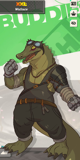 4_toes anthro barefoot chain claws clothing confident feet grey_background happy male male/male pecs silly simple_background solo standing toe_claws toes ikaro xxl_woofia wallace crocodile crocodilian reptile scalie absurd_res hi_res