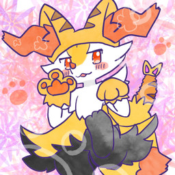 ambiguous_anthro ambiguous_gender anthro biped blush blush_stickers digitigrade dipstick_tail fake_ears fake_paws featureless_crotch food front_view looking_at_viewer markings no_pupils on_one_leg open_:3 open_mouth paw_pose pose shrimp_(food) snout solo standing tail tail_markings annyui0611 nintendo pokemon braixen canid generation_6_pokemon mammal pokemon_(species) 1:1 2024 digital_drawing_(artwork) digital_media_(artwork) hi_res japanese_description portrait three-quarter_portrait translated_description