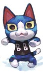 :3 anthro blue_body blue_fur clothing front_view fur looking_at_viewer male raised_arms shirt simple_background solo topwear white_background white_body white_fur yellow_sclera koki animal_crossing nintendo tom_(animal_crossing) domestic_cat felid feline felis mammal 2021 absurd_res digital_media_(artwork) hi_res unavailable_at_source