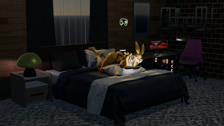 anthro bed bedroom big_breasts big_butt biped breasts butt electronics female female_anthro furniture lying on_bed on_front phone relaxing solo tacopuss mayosplash_(modeler) bandai_namco digimon digi_(yourdigimongirl) canid digimon_(species) mammal renamon 16:9 3d_(artwork) digital_media_(artwork) hi_res widescreen