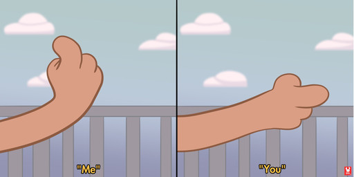 ambiguous_gender anthro brown_body brown_fur cloud duo fence fur gesture hand_gesture male offscreen_character pointing pointing_at_another pointing_at_self side_view text reddoshirousagi06 bluey_(series) dougie_(bluey) bird_dog canid canine canis cavalier_king_charles_spaniel cavapoo domestic_dog hunting_dog mammal mixed_breed poodle spaniel toy_dog 2023 2:1 digital_drawing_(artwork) digital_media_(artwork) english_text hi_res