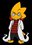 alternate_universe anthro eyewear female glasses solo wingedtank underfell undertale undertale_(series) alphys_(underfell) lizard reptile scalie alpha_channel