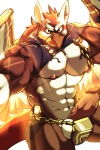 abs animal_genitalia anthro armor balls beak belly belt biceps big_muscles big_penis biped body_hair bottomless brown_hair chain chest_hair clothed clothing clothing_lift cock_armor codpiece ear_piercing erection facial_scar feathered_wings feathers foreskin front_view fur genitals glans hair huge_penis humanoid_genitalia humanoid_penis industrial_piercing looking_at_viewer male muscular muscular_anthro muscular_male navel nipples nude partially_clothed partially_retracted_foreskin pecs penis piercing pink_penis pose presenting scar shirt shirt_lift simple_background skimpy solo standing tail tank_top tattoo thick_penis topwear unconvincing_armor vein veiny_penis white_balls white_body white_fur wings cursedmarked mythology shadowsky_(character) accipitrid accipitriform avian bird gryphon mythological_avian mythological_creature 2013 2:3