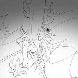 ambiguous_gender ambiguous_penetration anthro anthro_on_anthro anthro_penetrated anthro_penetrating anthro_penetrating_anthro antlers biped black_sclera blush blush_lines bodily_fluids brother_penetrating chest_tuft cross-popping_vein crystal cum cum_on_ground digitigrade duo entwined_tails fingernails fluffy fluffy_tail from_front_position genital_fluids head_wings horn huge_wings leaning leaning_forward looking_at_another looking_at_partner lying male male/ambiguous missionary_position mouthless nails narrowed_eyes neck_tuft on_back on_top_of on_top_of_another penetration pupils sex sibling_incest simple_background spiked_tail spikes spikes_(anatomy) spread_legs spreading sweat sweatdrop tail tail_coil three-quarter_view tuft unusual_wing_placement white_background wings amateru_kai kirby_(series) nintendo fecto_elfilis genwel_meteonelfilis alien chinchilla chinchillid mammal rodent starling_(kirby) 1:1 black_and_white digital_drawing_(artwork) digital_media_(artwork) japanese_description monochrome sketch brother_(lore) incest_(lore) sibling_(lore)