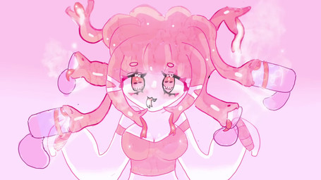 accessory big_eyes female female_penetrated genitals group hair_accessory male male/female male_penetrating male_penetrating_female oral penetration penile penile_penetration penis penis_in_mouth pink_body sex teeth tongue tongue_out bunnycutie european_mythology greek_mythology mythology medusa animal_humanoid gorgon humanoid reptile reptile_humanoid scalie scalie_humanoid snake_humanoid 16:9 animated hi_res short_playtime sound video widescreen
