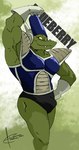 2023 abstract_background alien anthro armor armpit_showing biceps black_clothing black_speedo black_swimwear blue_armor blueberry's_race blueberry_(dragon_ball) body_armor bulge butt character_name clothing crimenes crocodile crocodilian digital_media_(artwork) dragon_ball dragon_ball_z english_text erection erection_under_clothing fist hand_on_hip headgear helmet looking_at_viewer male muscular muscular_anthro muscular_butt muscular_legs muscular_male raising_arm reptile scalie shoulder_guards simple_background smile snout solo speedo swimwear text wearing_gloves yellow_eyes