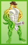 abs anthro balls big_balls big_pecs big_penis bodily_fluids candy clothing cowboy_hat dessert erection food foreskin genital_fluids genitals glans green_body gummy_(food) hands_on_hips hat headgear headwear huge_balls huge_pecs looking_at_viewer male multicolored_body muscular muscular_anthro muscular_arms muscular_legs muscular_male nipples nude nude_anthro nude_male pecs penis precum simple_background smile smiling_at_viewer solo standing tail vein veiny_penis white_body yellow_body sartex glitch_productions the_amazing_digital_circus gummigoo_(tadc) alligator alligatorid crocodilian food_creature gummy_creature living_candy reptile scalie 2025 9:14 absurd_res digital_drawing_(artwork) digital_media_(artwork) hi_res signature