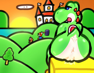 anthro anus bodily_fluids female genital_fluids genitals hammer holding_hammer holding_object holding_tool mushroom_castle_(super_mario_64) running running_away solo sunset tools vaginal_fluids vulva kitty_doodles mario_bros nintendo mario goomba green_yoshi yoshi digital_drawing_(artwork) digital_media_(artwork)