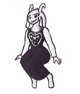 anthro fur horn long_ears male simple_background solo white_body white_fur jam_(artist) undertale undertale_(series) asriel_dreemurr_(god_form) boss_monster_(undertale) bovid caprine mammal 2015 aliasing binary_drawing digital_drawing_(artwork) digital_media_(artwork) low_res