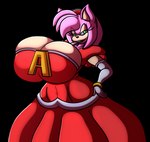 anthro bedroom_eyes big_breasts breasts cleavage clothed clothing dress female green_eyes grin hand_on_hip huge_breasts hyper hyper_breasts looking_at_viewer narrowed_eyes seductive smile solo wide_hips chaossabre sega sonic_the_hedgehog_(series) amy_rose eulipotyphlan hedgehog mammal absurd_res alpha_channel hi_res