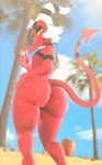 beach big_butt butt clothing day eyewear eyewear_on_head femboy food freckled_butt freckles hair horn huge_butt light looking_at_viewer looking_back male palm_tree plant popsicle popsicle_in_mouth red_body red_skin sand solo sunglasses sunglasses_on_head sunlight swimwear tail tongue tongue_out tree white_freckles white_hair yellow_eyes armada_(artist) valorlynz_(modeler) garry's_mod helluva_boss moxxie_(helluva_boss) demon humanoid imp 3d_(artwork) digital_media_(artwork)