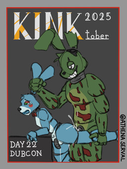 anthro bodily_fluids cum duo ear_pull genital_fluids machine magazine male male/male questionable_consent athenaserval five_nights_at_freddy's five_nights_at_freddy's_2 five_nights_at_freddy's_3 kinktober kinktober_2025 scottgames springtrap_(fnaf) toy_bonnie_(fnaf) animatronic robot 2025 3:4 cover hi_res magazine_cover