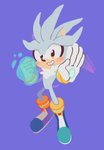 anthro boots bracelet clothing fist floating footwear fur gloves grey_body grey_fur grin handwear jewelry male purple_background shoes simple_background smile solo white_body white_fur yellow_eyes smallpanda sega sonic_the_hedgehog_(series) silver_the_hedgehog eulipotyphlan hedgehog mammal 2020 flat_colors hi_res