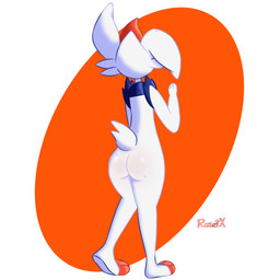 anthro ass_up butt butt_focus feet female nude solo tail tail_motion tailwag white_body white_tail resetx nintendo pokemon cinderace generation_8_pokemon lagomorph leporid mammal pokemon_(species) rabbit 1:1 absurd_res hi_res