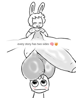 ambiguous_gender anthro bald balls balls_on_face balls_on_head big_balls big_penis blush bodily_fluids bottomless clothed clothing duo duo_focus ears_up emoji eyes_closed faceless_character foreskin frown genitals glistening glistening_balls glistening_genitalia glistening_penis group hair half-erect hand_held handheld holding_another huge_balls huge_penis humanoid_genitalia humanoid_penis hyper hyper_balls hyper_genitalia hyper_penis looking_at_balls looking_at_genitalia looking_up male male/ambiguous male_anthro nervous open_mouth open_smile partially_retracted_foreskin penis pov_hands shirt short_hair shota simple_background size_difference small_but_hung smile sweat sweatdrop tea_bagging text topwear trio white_background young young_anthro young_but_hung young_male senordraws anon marco_(angstrom) ych_(character) human lagomorph leporid mammal rabbit 2026 2d_animation animated digital_media_(artwork) english_text loop monochrome