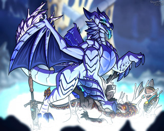 anthro anthro_on_feral bestiality defeated duo erection female feral forced genitals male male/female melee_weapon penis sword weapon redgreenfluffball capcom monster_hunter mythology umbralant dragon elder_dragon malzeno mythological_creature mythological_scalie scalie hi_res